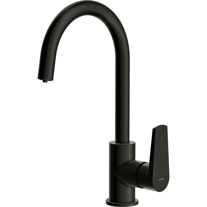 Смеситель CERSANIT для кухни MODUO однорычажный с фильтром, черный 68221